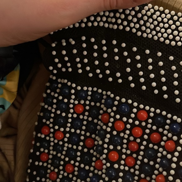 Adorable reversible vintage beaded clutch - Picture 5 of 7